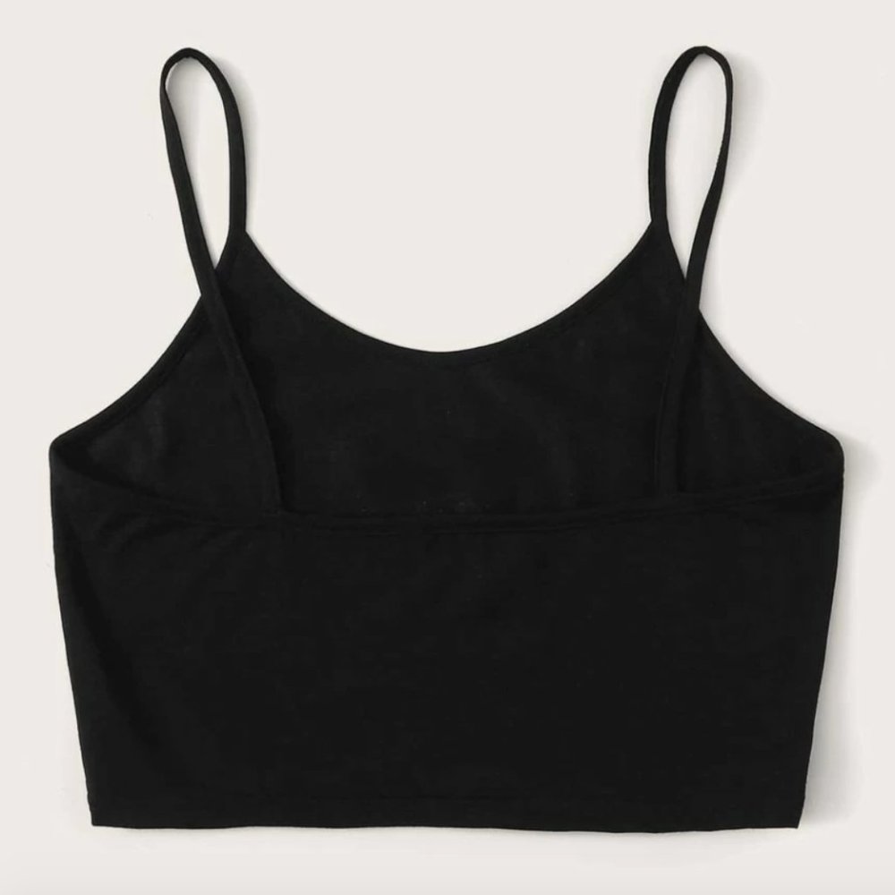 ✨HP✨NEW Black Butterfly Print Crop Tank Top - Picture 3 of 5